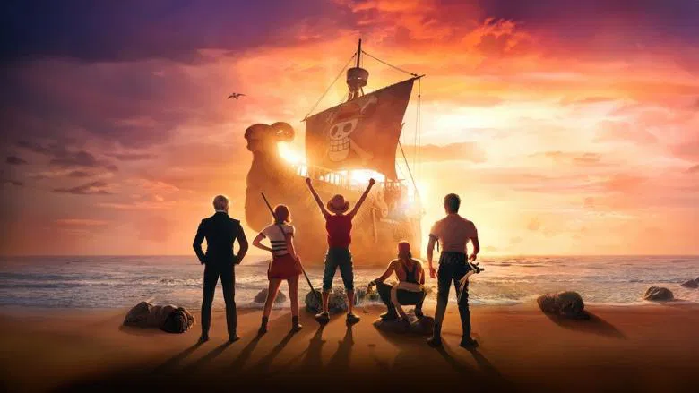 The Straw Hat crew assembled on the deck of the Going Merry