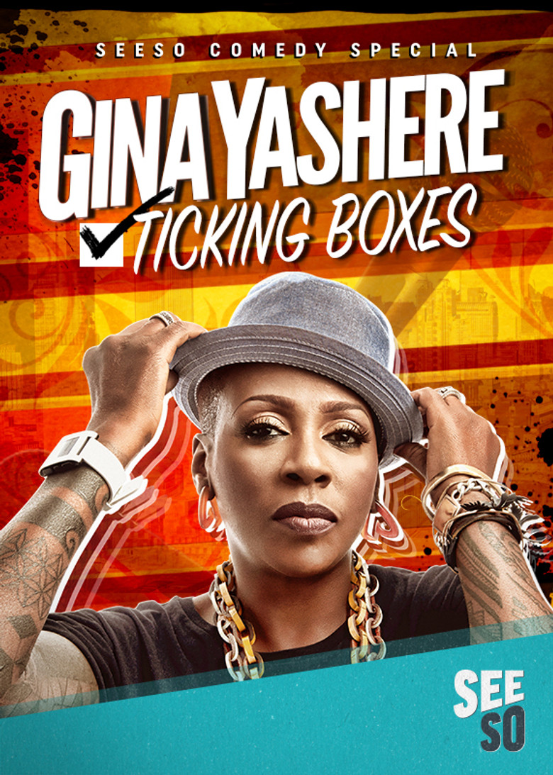 Gina Yashere: Ticking Boxes poster background