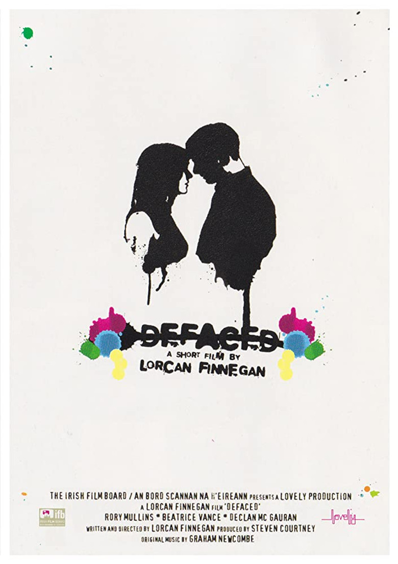 Defaced poster background