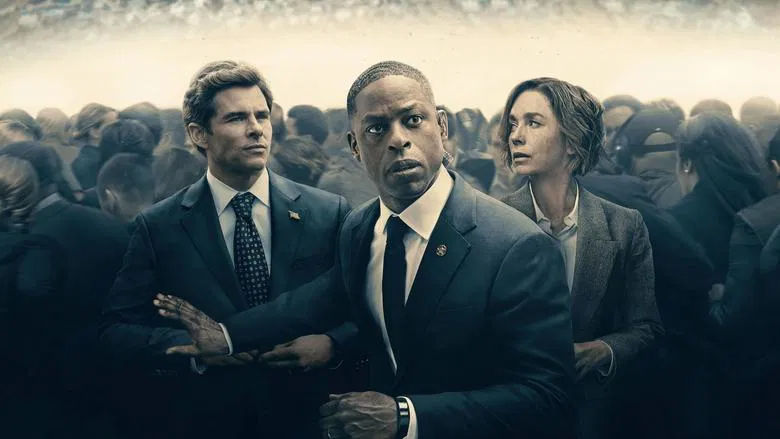 Sterling K. Brown as Xavier Collins investigating the crime scene