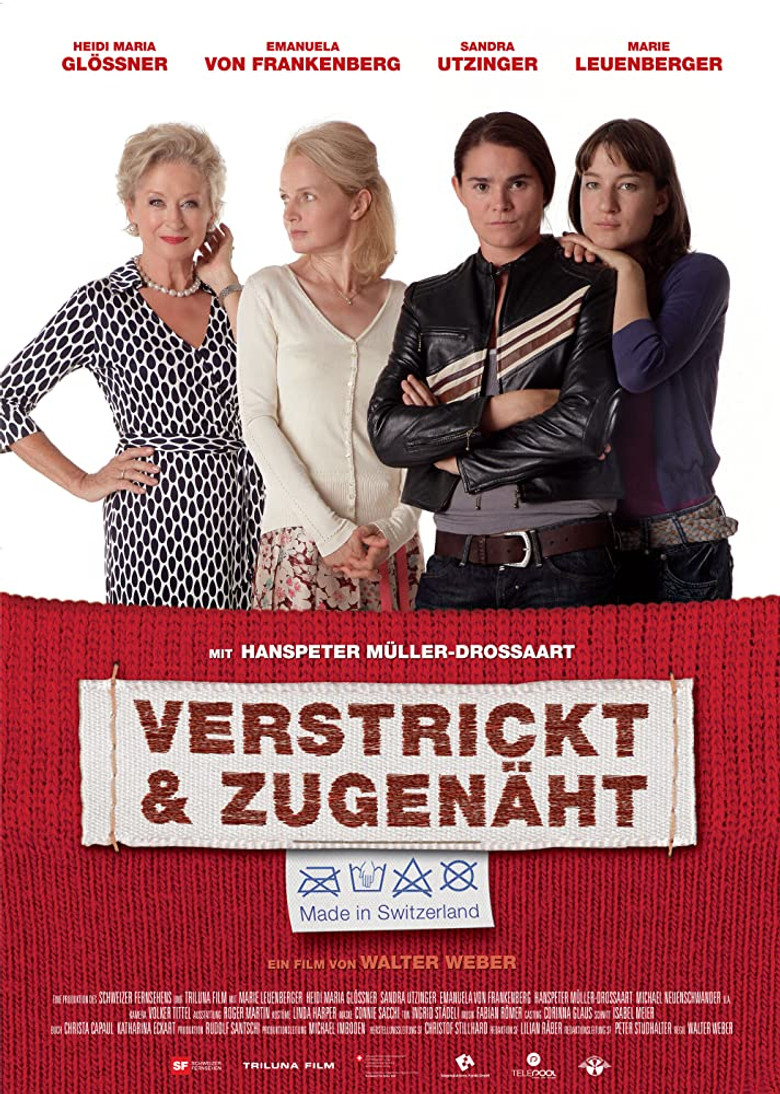 Verstrickt und zugenäht poster background
