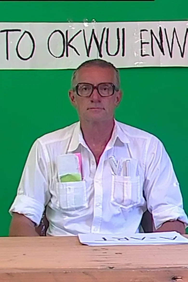 Tribute to Okwui Enwezor poster background