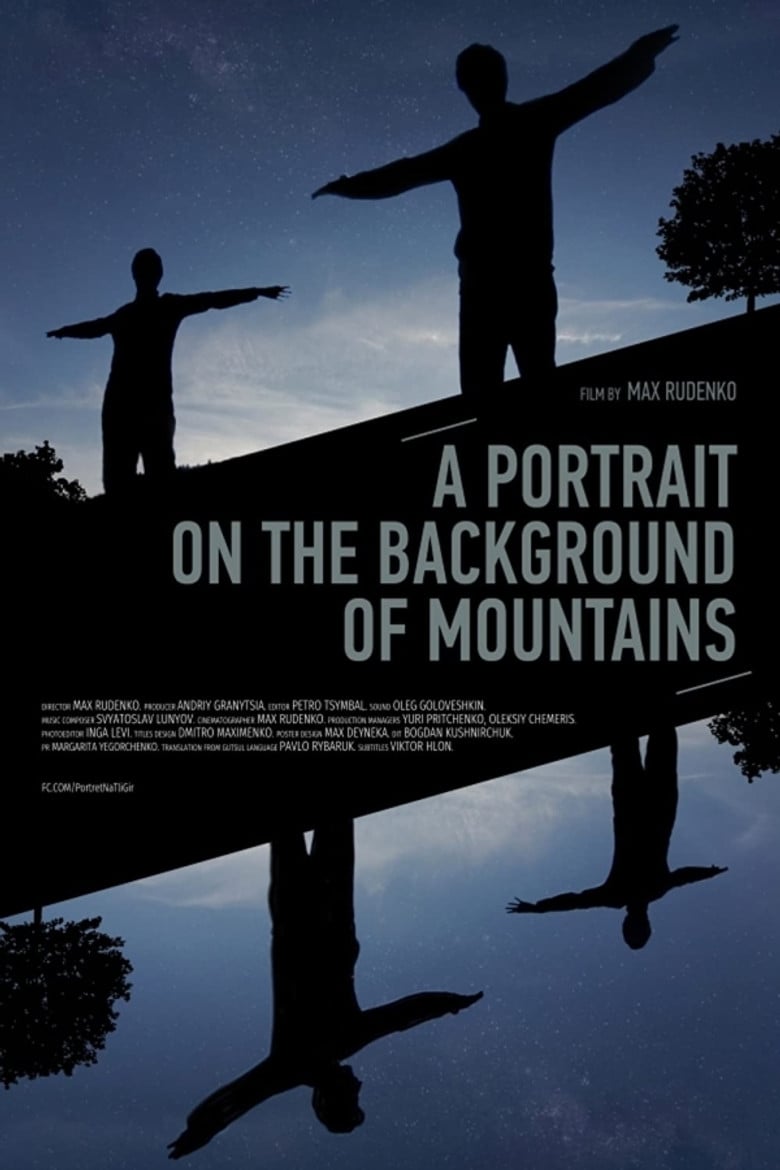 A Portrait on the Background of Mountains poster background