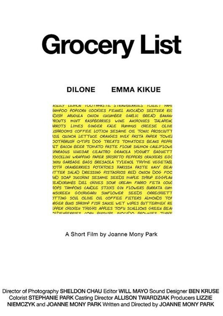 Grocery List poster background
