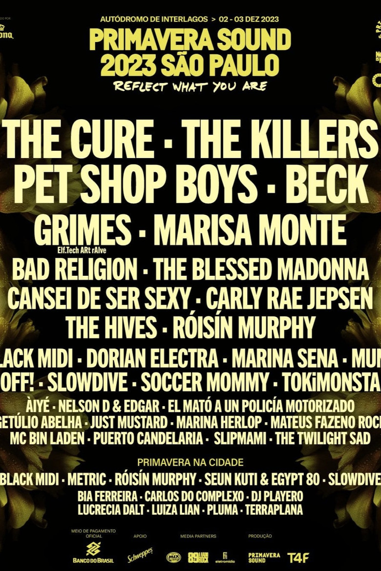 The Killers Live in São Paulo Brazil 2023 poster background