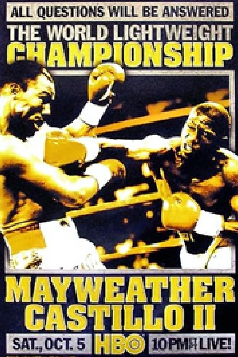 Floyd Mayweather Jr. vs. Jose Luis Castillo II poster background
