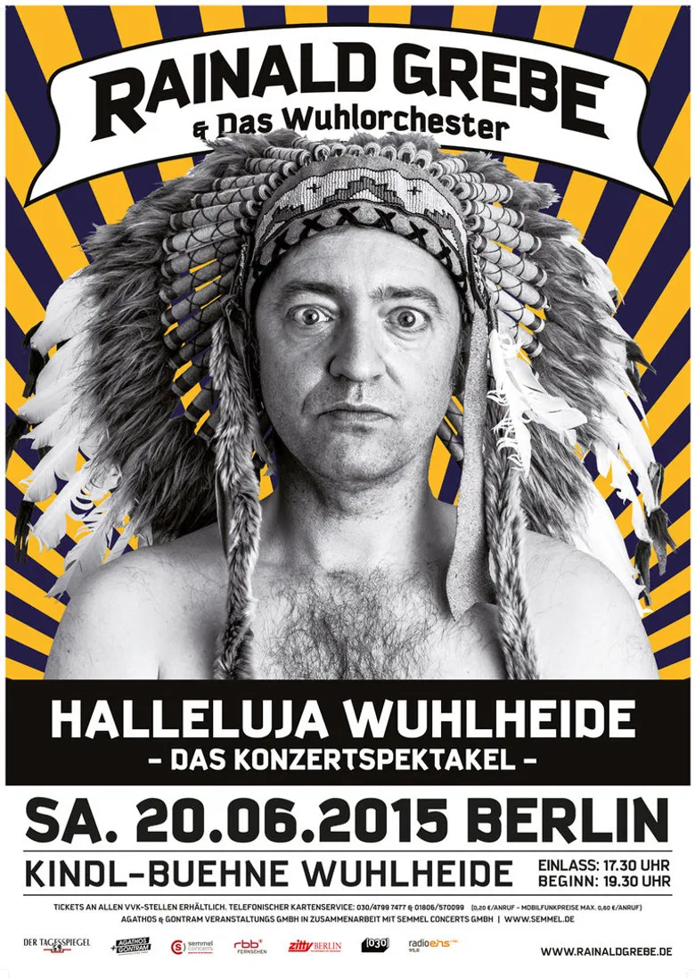 Rainald Grebe: Halleluja Wuhlheide poster background