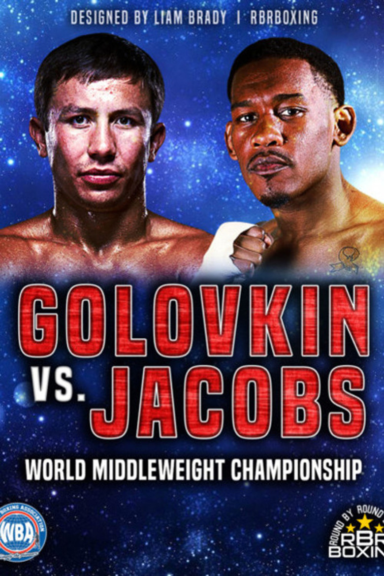 Gennady Golovkin vs. Daniel Jacobs poster background