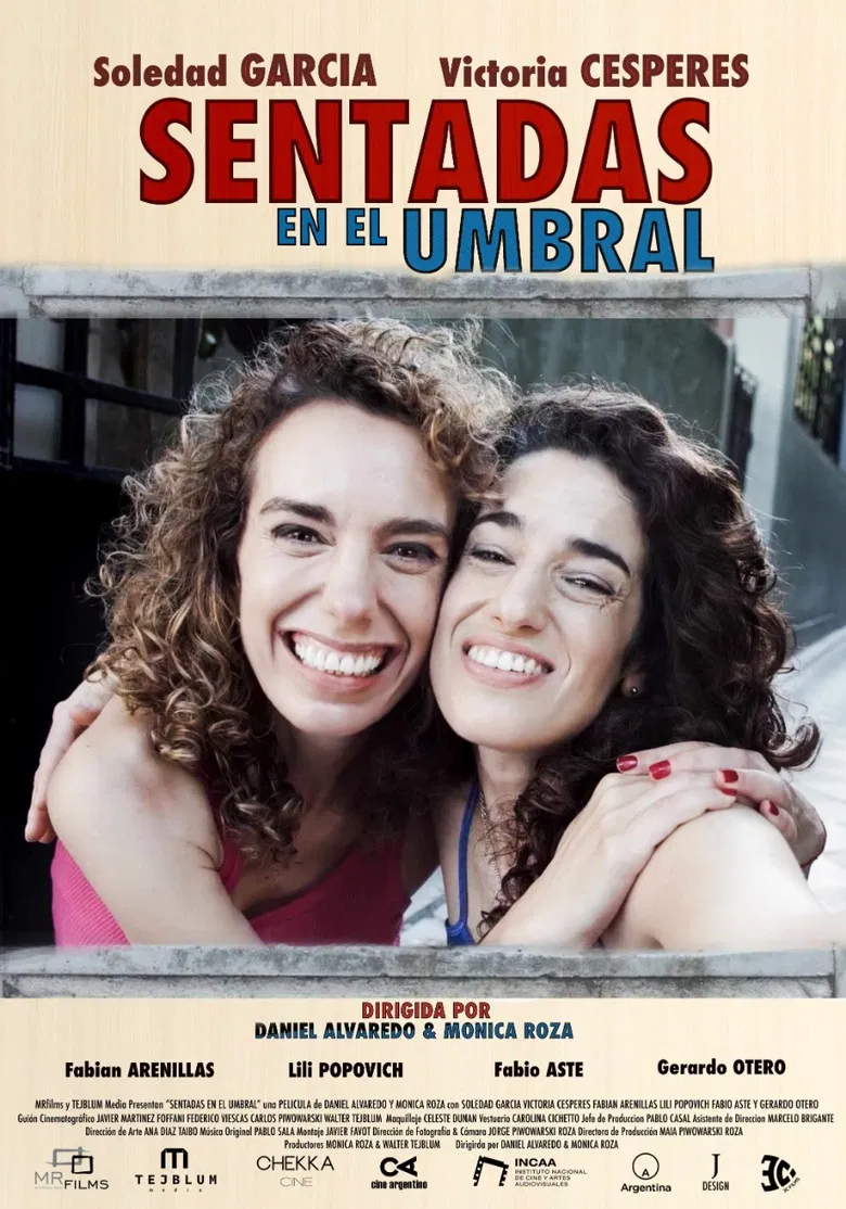Sentadas en el umbral poster background