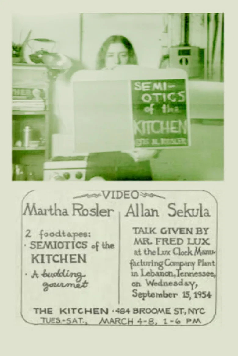 Semiotics of the Kitchen poster background