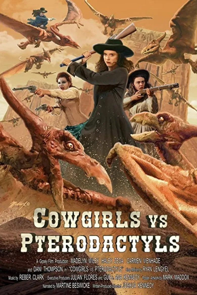 Cowgirls vs. Pterodactyls poster background