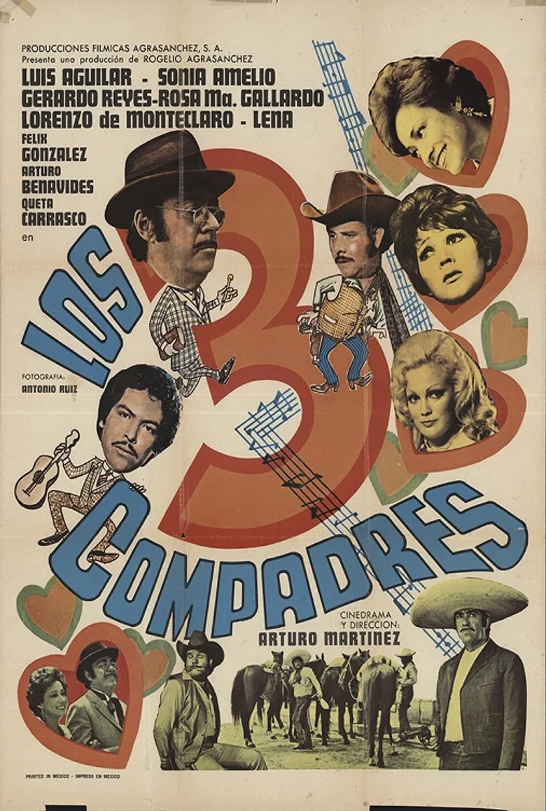 Los tres compadres poster background