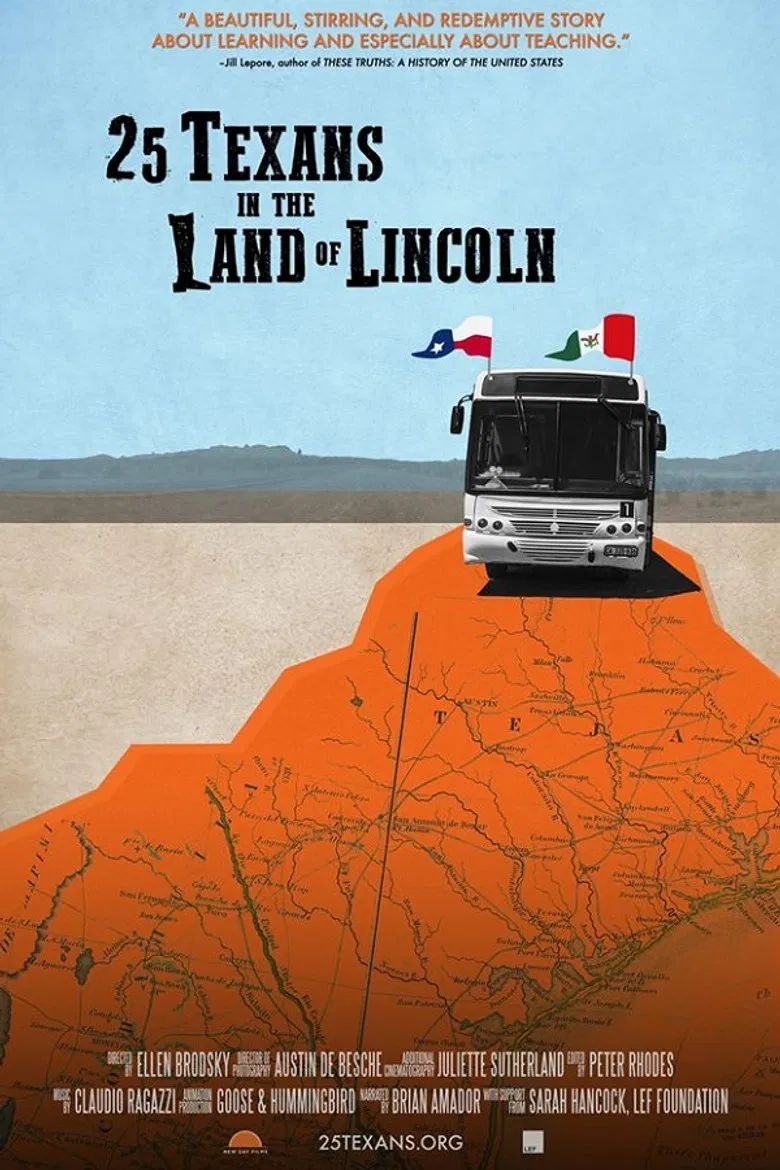 25 Texans in the Land of Lincoln poster background