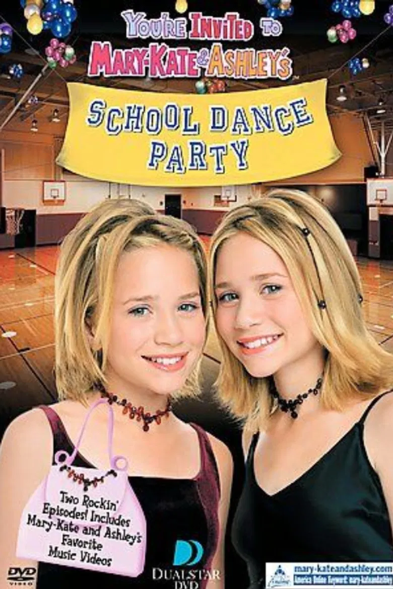 You're Invited to Mary-Kate & Ashley's School Dance Party poster background
