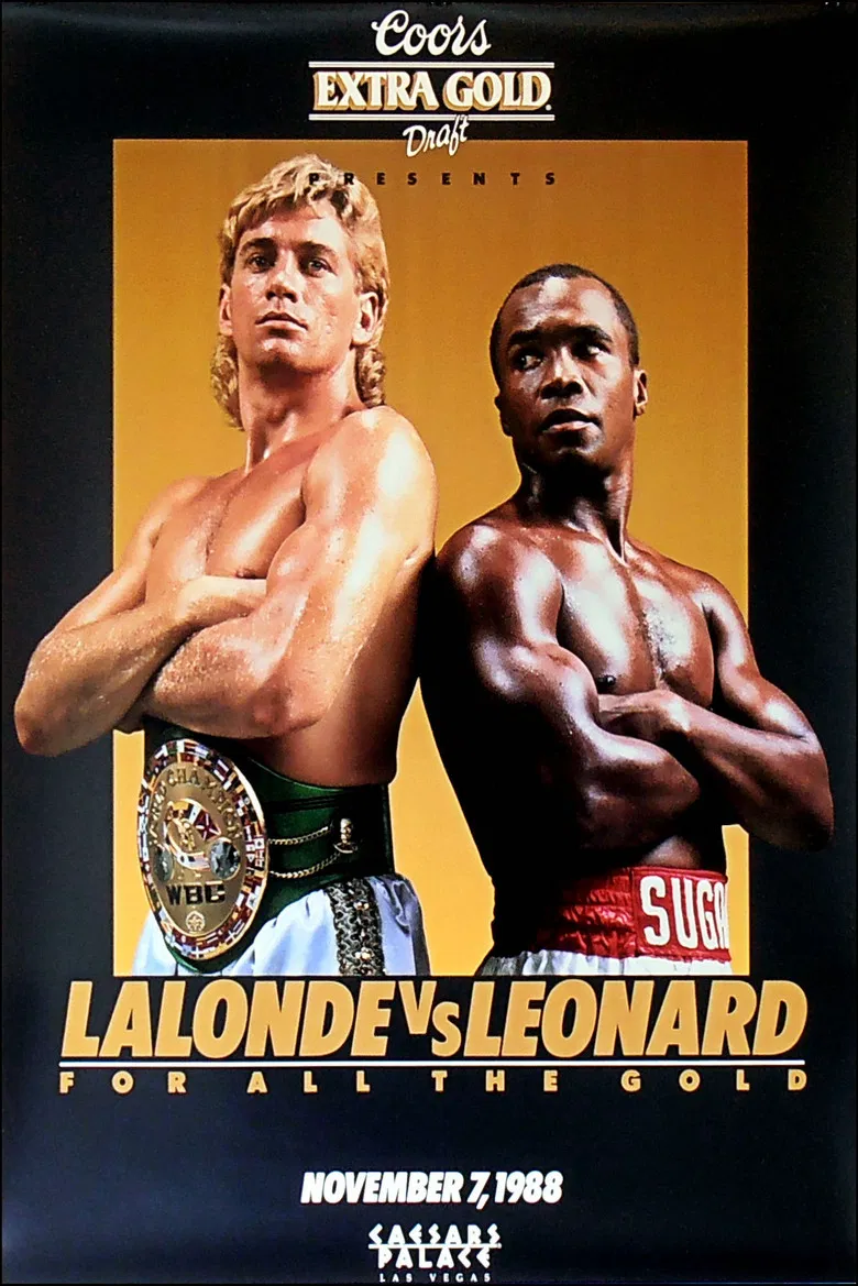 Sugar Ray Leonard vs. Donny Lalonde poster background