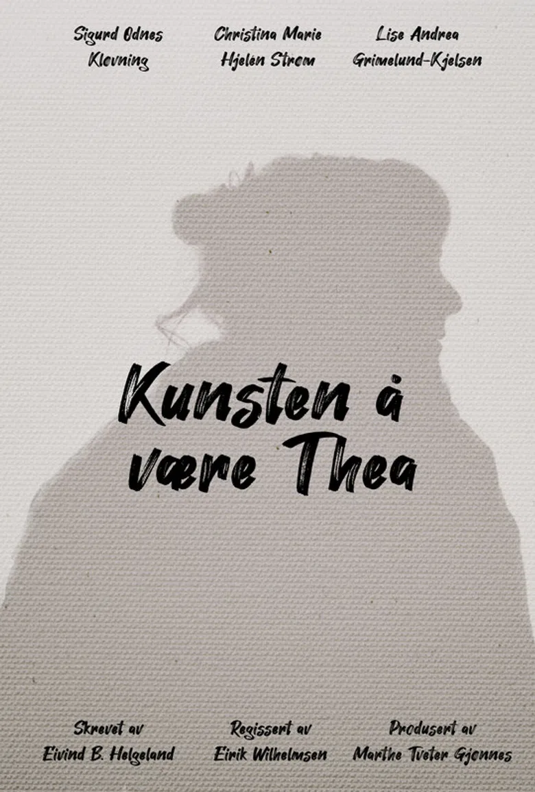 Kunsten å være Thea poster background