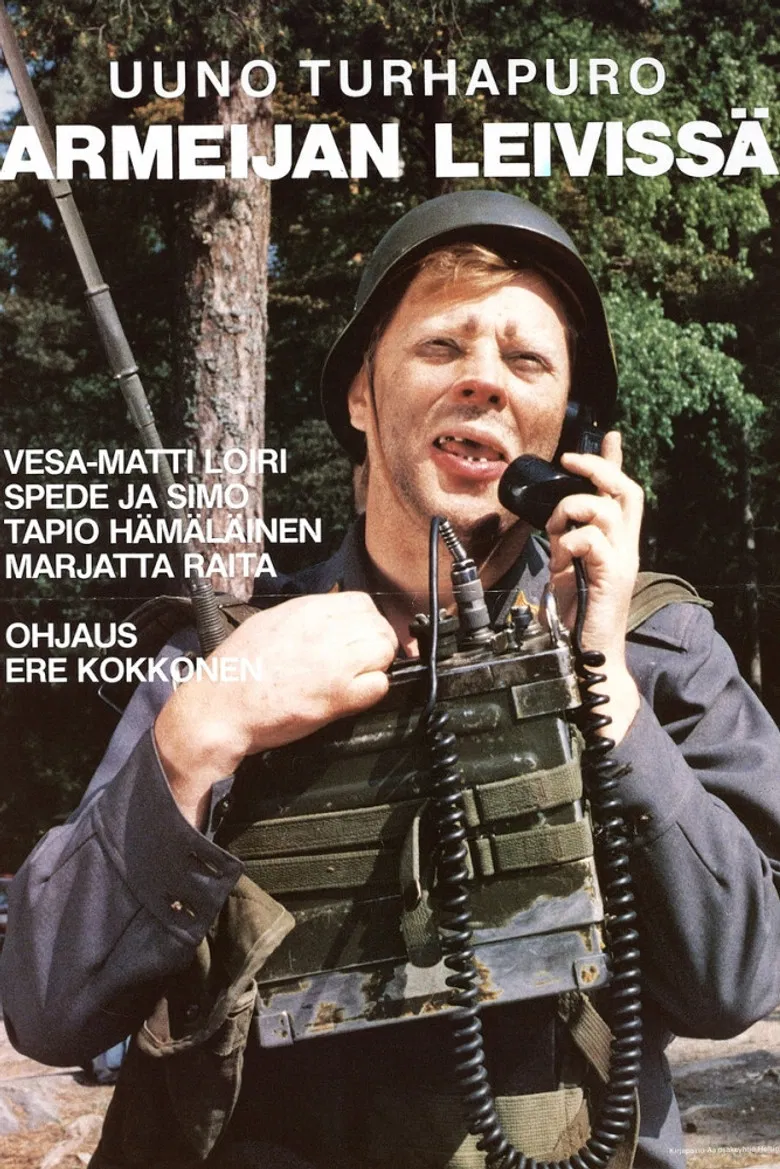 Uuno Turhapuro armeijan leivissä poster background