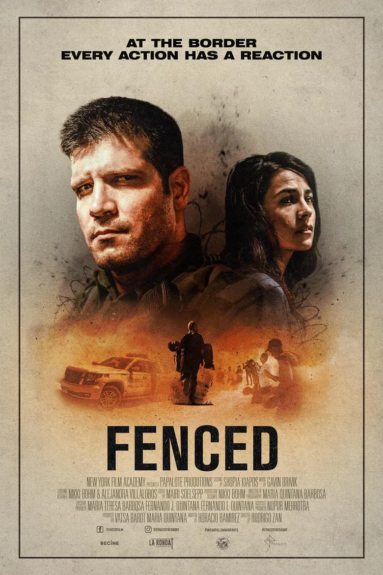 Fenced poster background