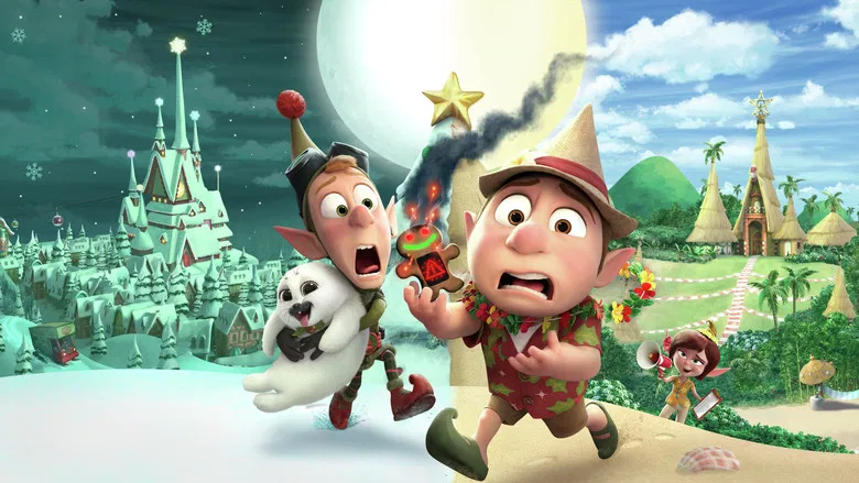 Elves Wayne and Lanny looking concerned in a high-tech environment