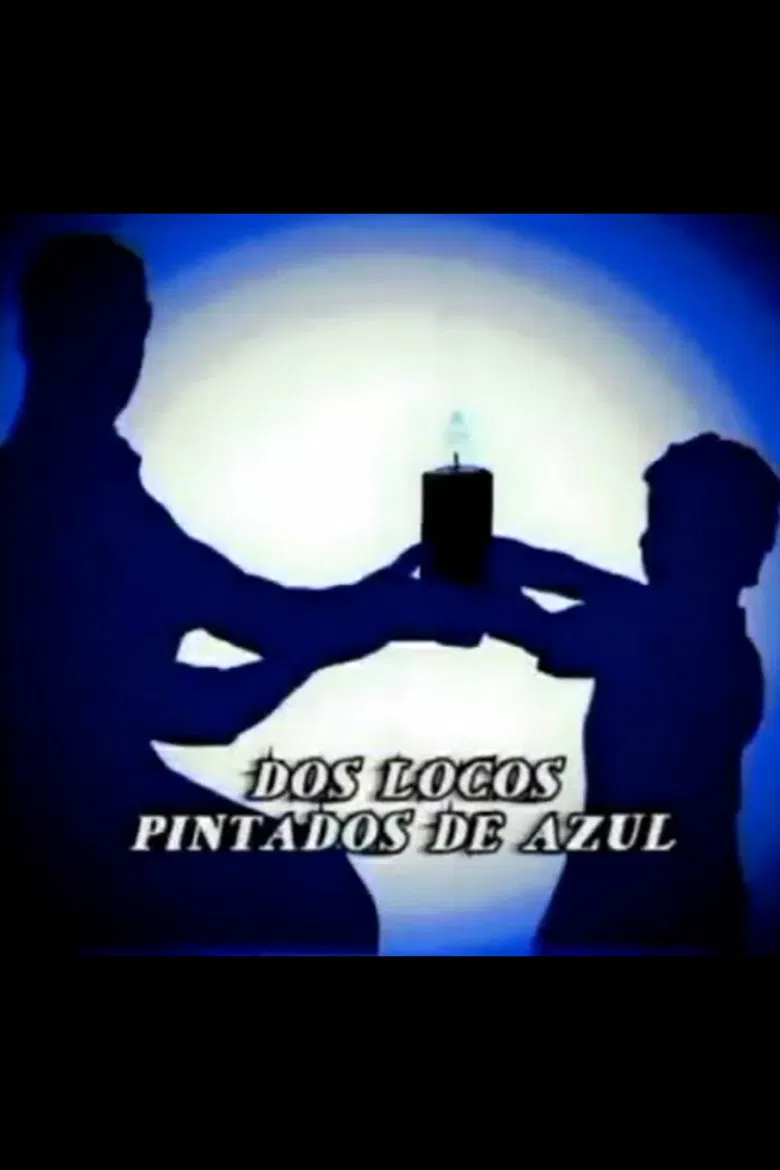 Dos locos pintados de azul poster background