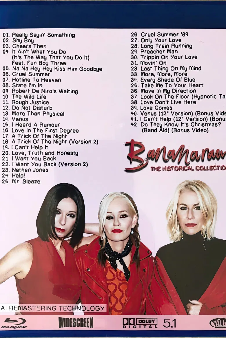 Bananarama The Historical Collection poster background