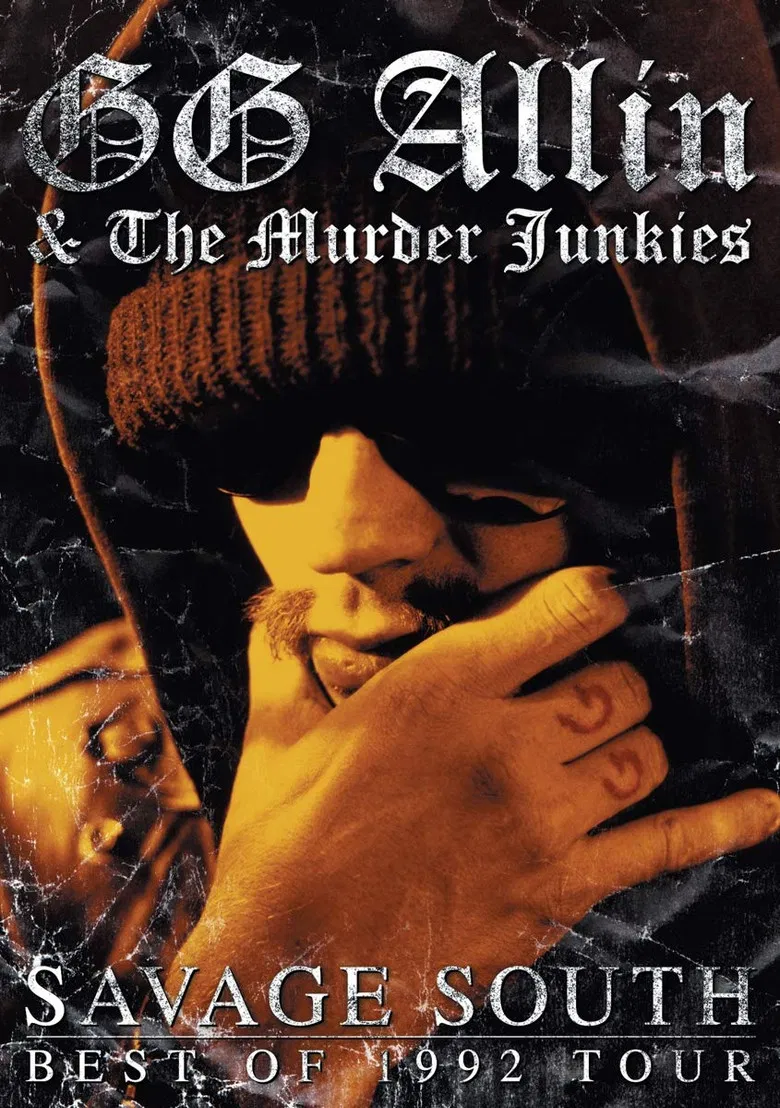 GG Allin & the Murder Junkies: Savage South - Best of 1992 Tour poster background