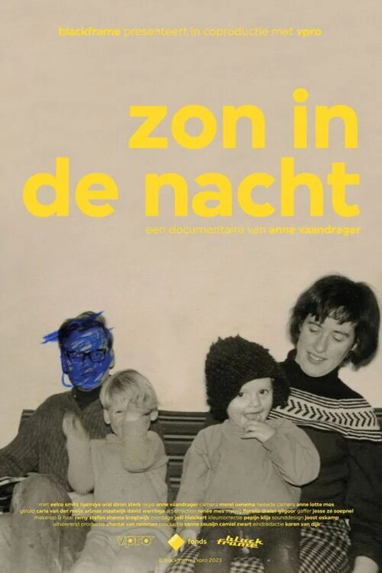 Zon in de nacht poster background