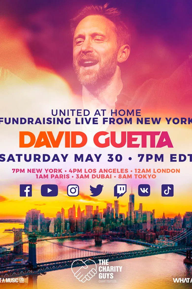 David Guetta | United at Home - Fundraising Live from New York poster background