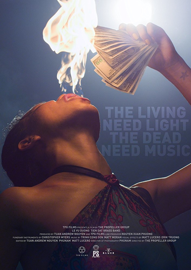 The Living Need Light, the Dead Need Music poster background