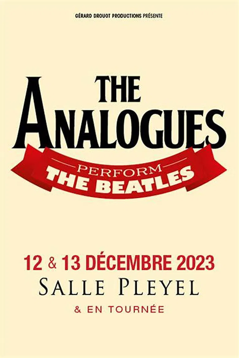 Hommage to the Beatles The Analogues at Paris' Salle Pleyel poster background