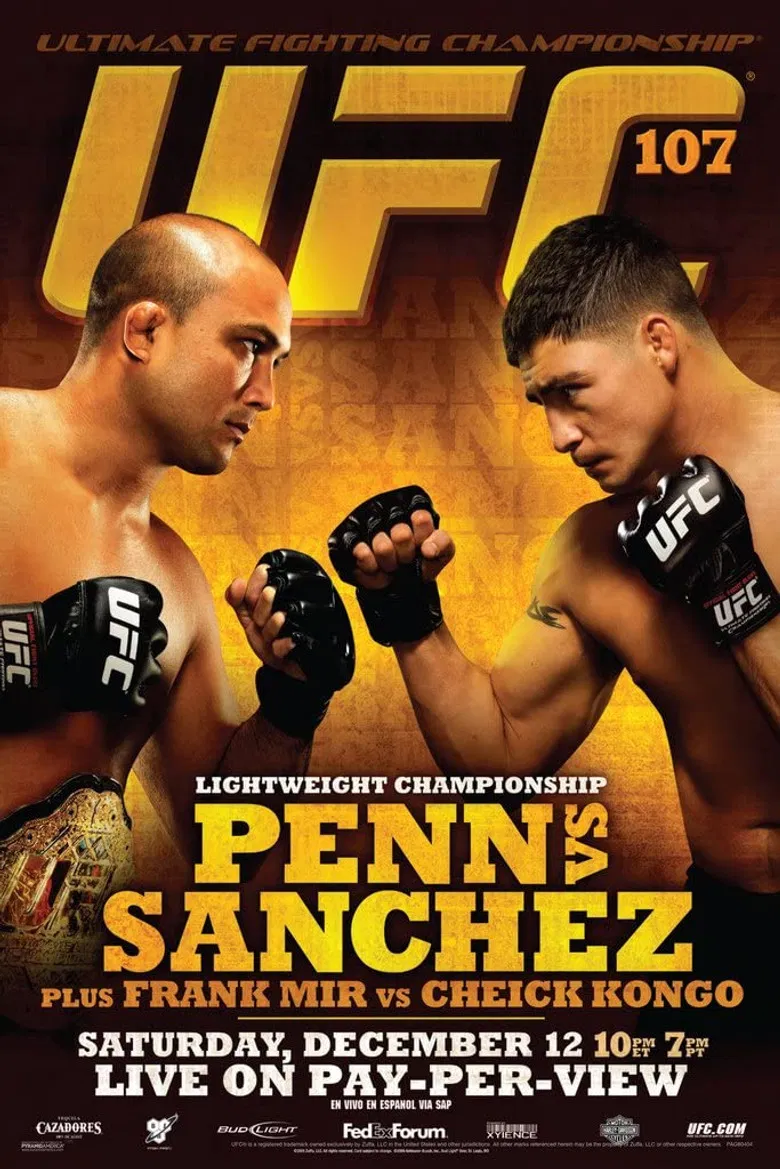UFC 107: Penn vs. Sanchez poster background