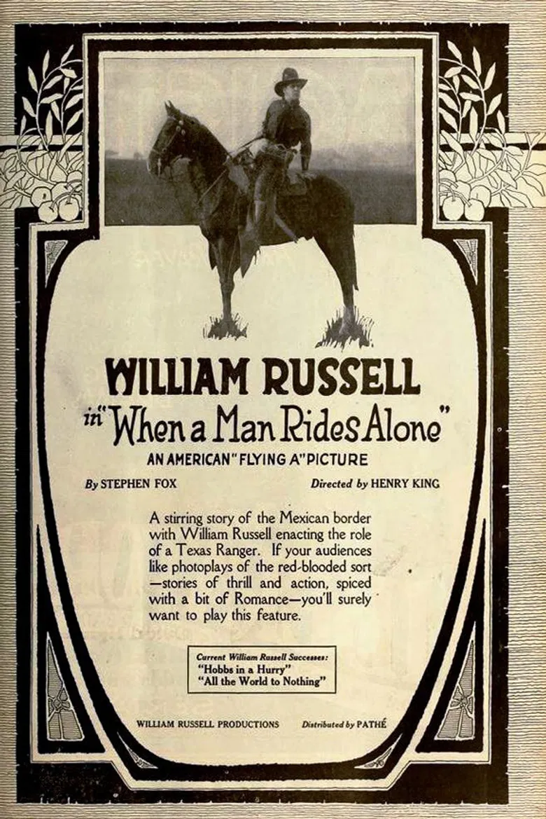 When a Man Rides Alone poster background