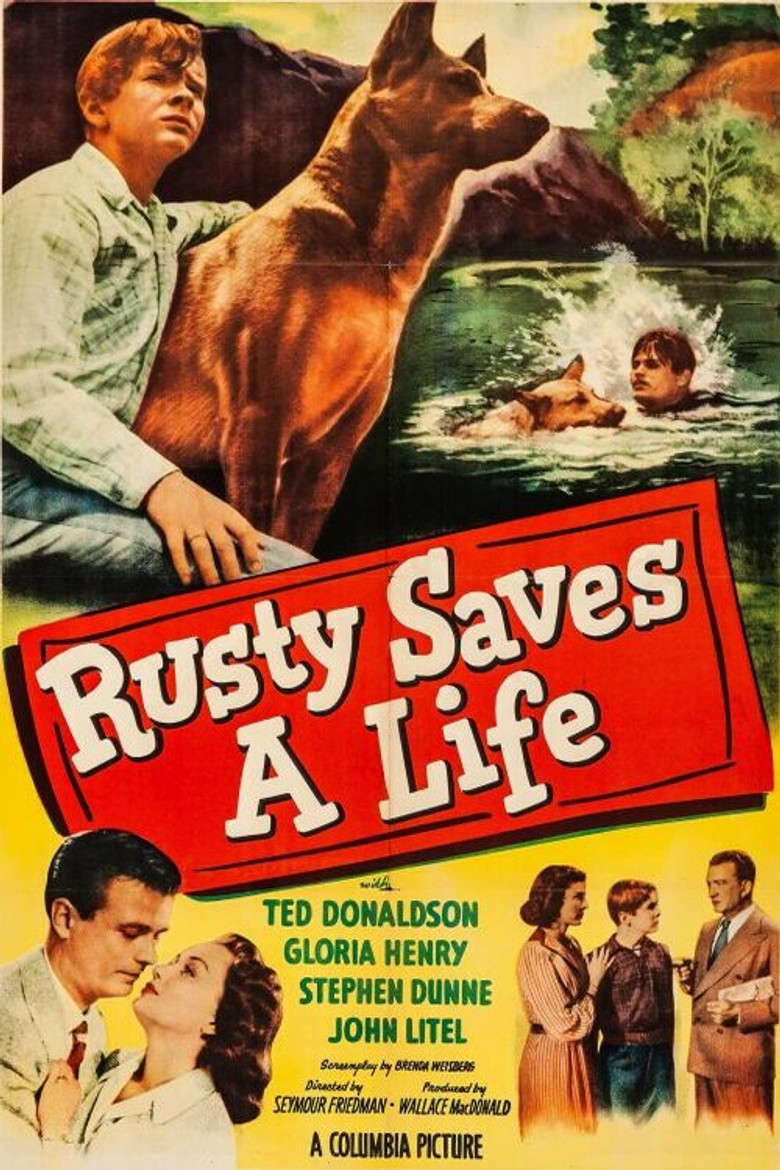 Rusty Saves a Life poster background