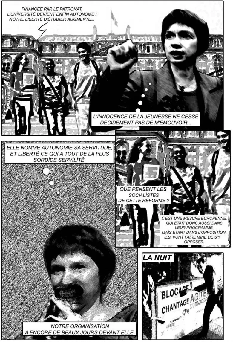 Dans le patio universitaire des lieux communs poster background