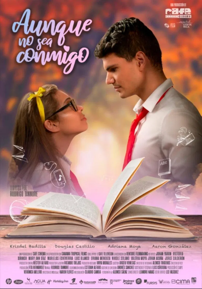 Aunque no sea conmigo poster background