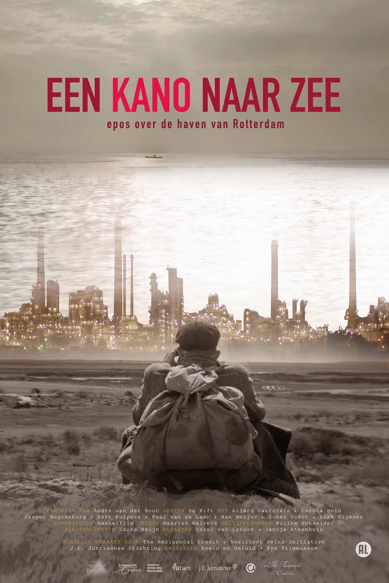 Een kano naar zee poster background