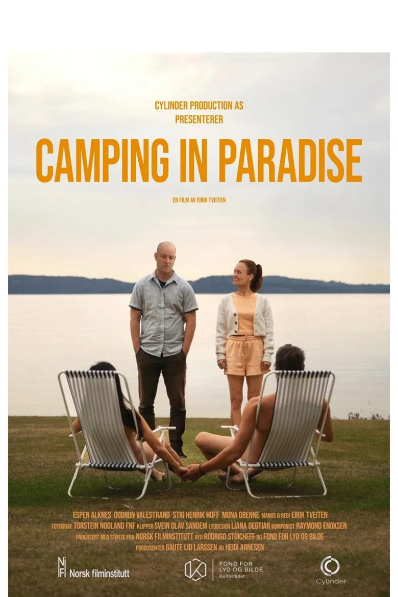 Camping in Paradise poster background