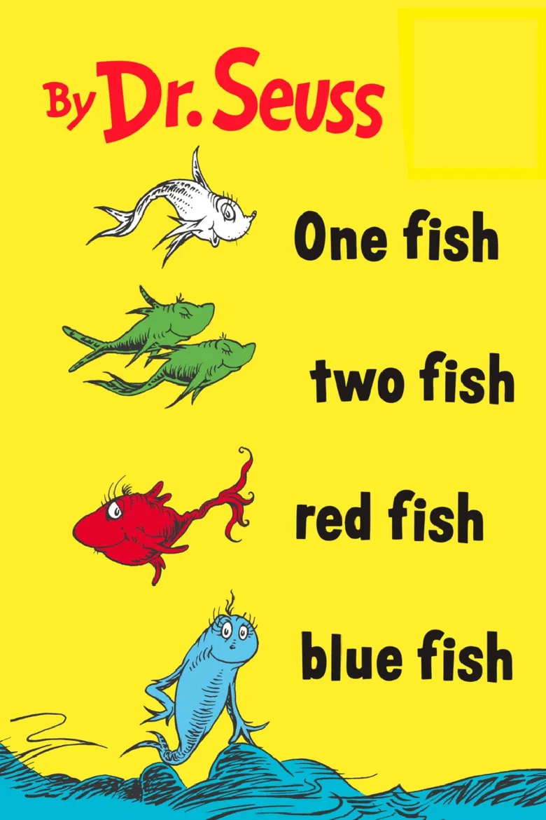 One Fish, Two Fish, Red Fish, Blue Fish poster background