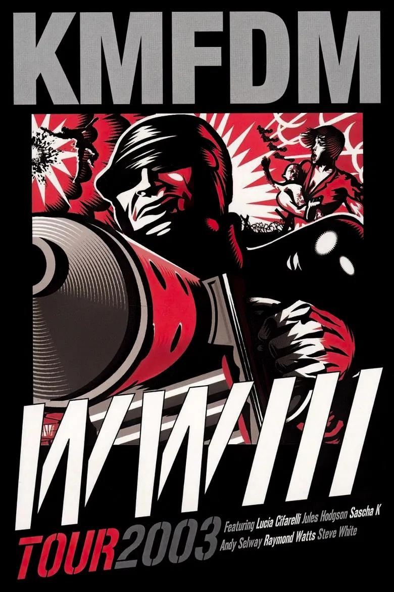 KMFDM: WWIII Tour 2003 poster background