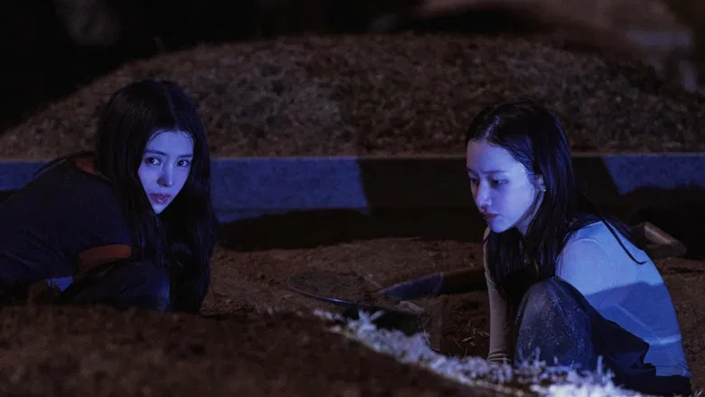 A tense confrontation in the rain