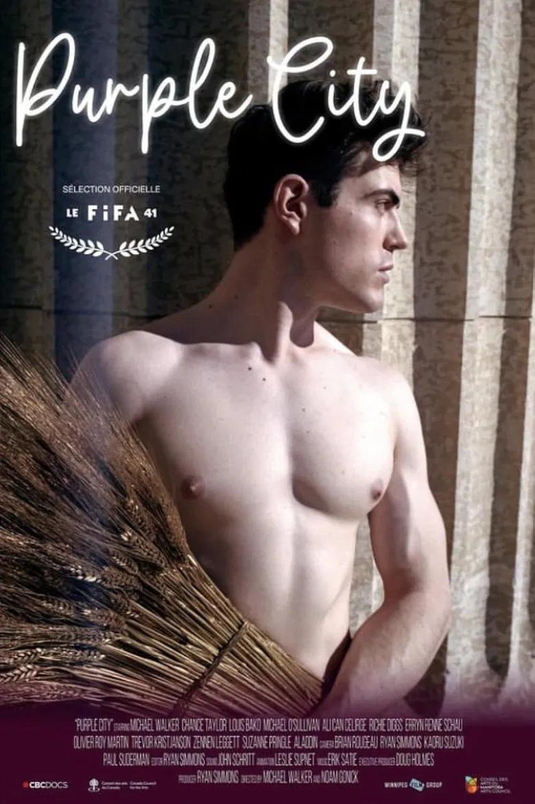 Purple City poster background