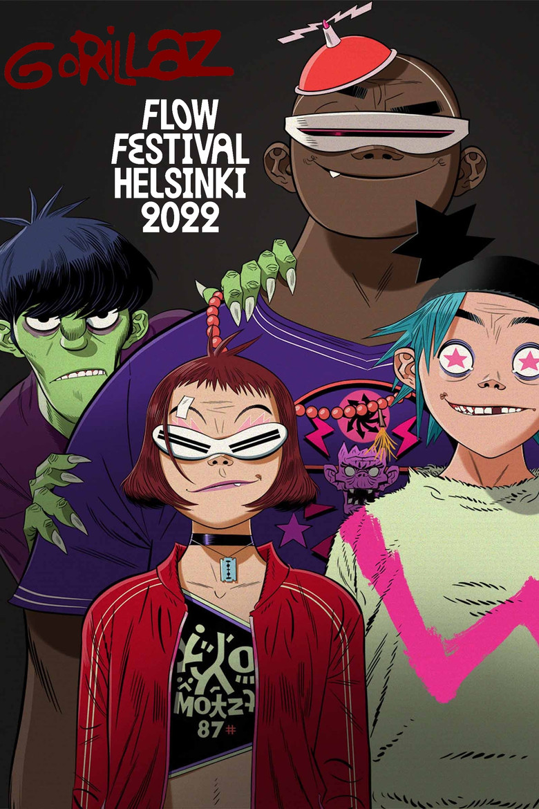 Gorillaz | Flow Festival 2022 poster background