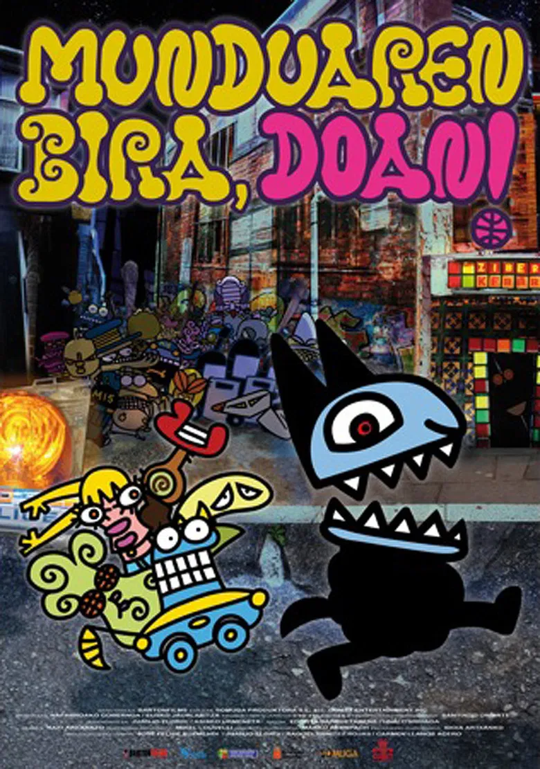 Around the World for Free poster background