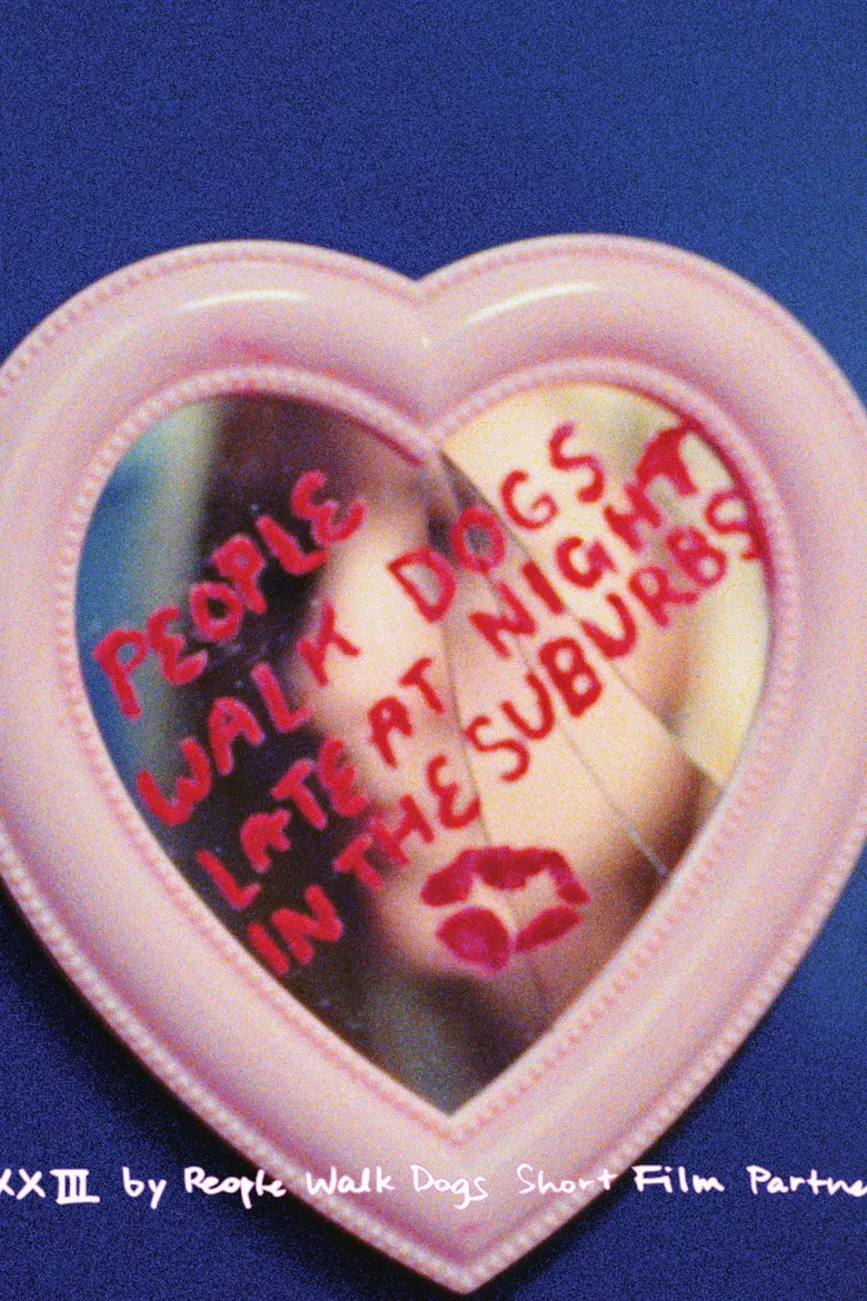 People Walk Dogs Late at Night in the Suburbs poster background