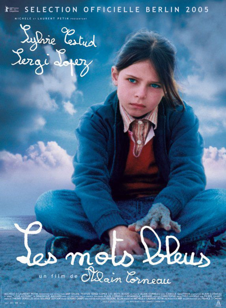 Words in Blue poster background