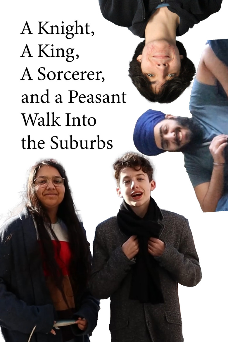 A Knight, a King, a Sorcerer, and a Peasant Walk Into the Suburbs poster background