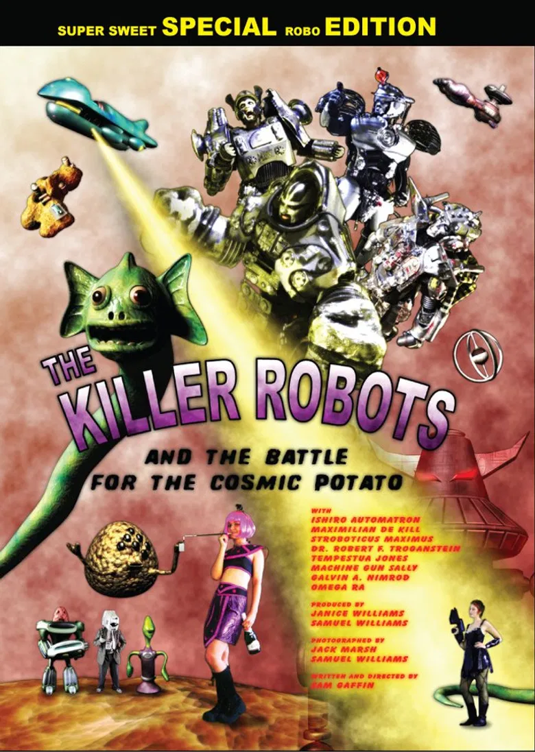 The Killer Robots and the Battle for the Cosmic Potato poster background