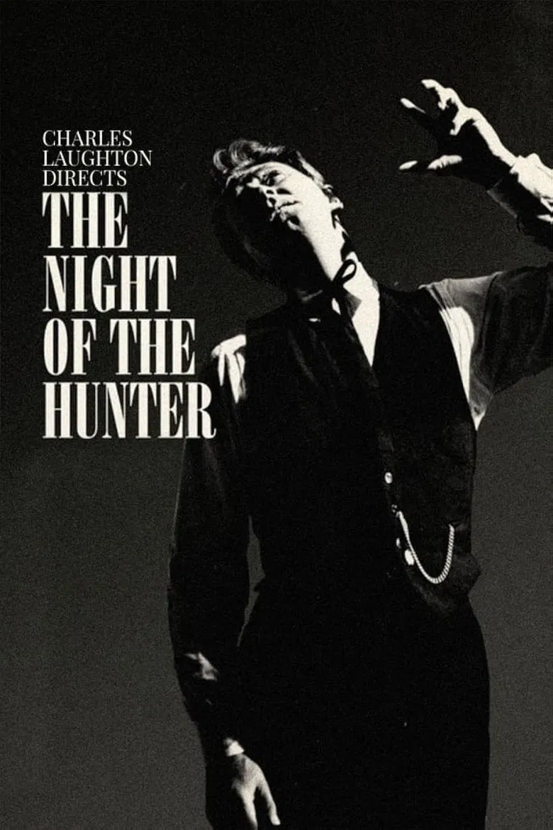 Charles Laughton Directs "The Night of The Hunter" poster background
