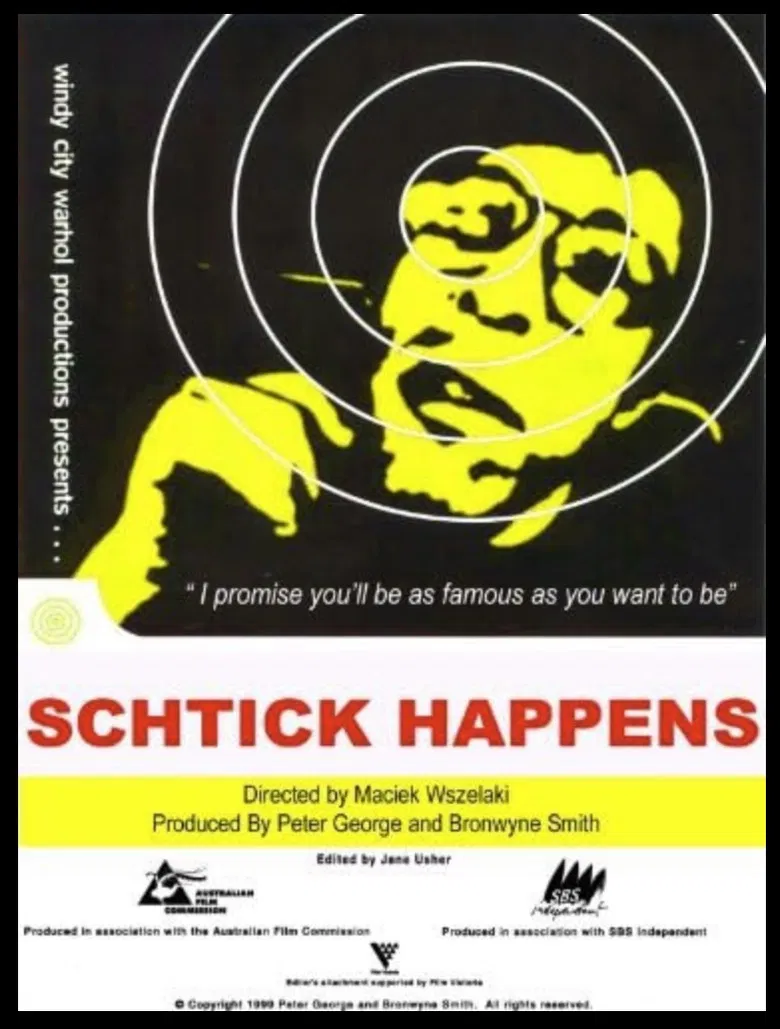 Schtick Happens poster background