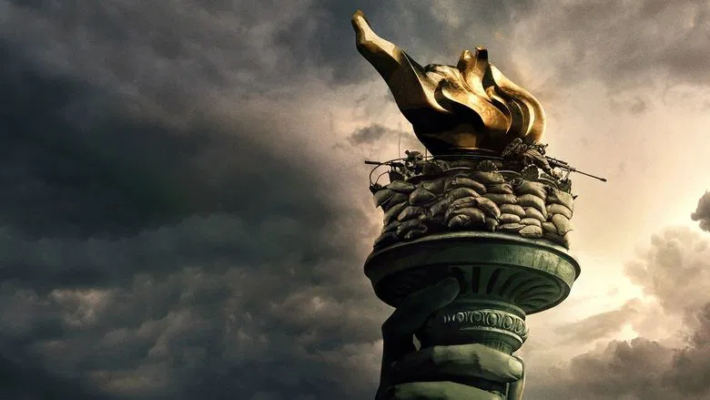 Soldiers moving toward the White House in the final act